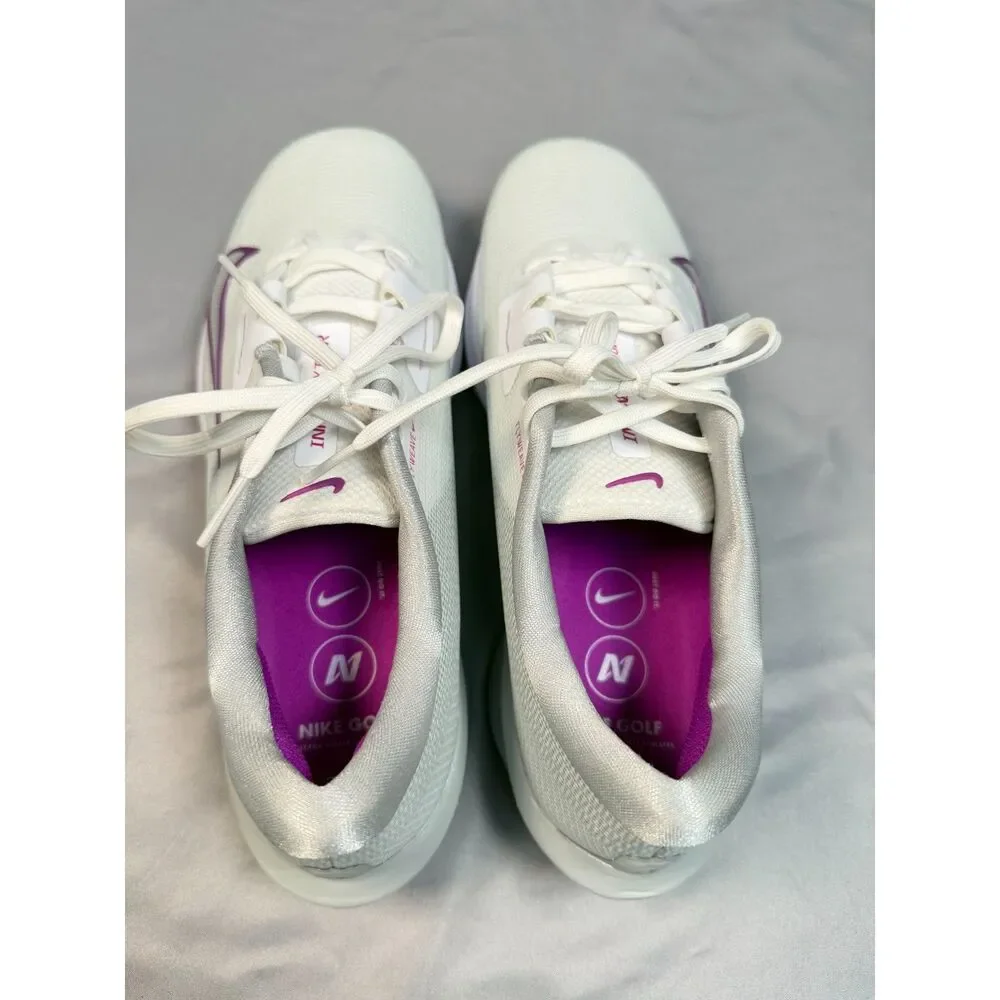 Nike Air Zoom Infinity Tour Golf Shoes White Purple FD0217-102 Size 9.5 NWOB